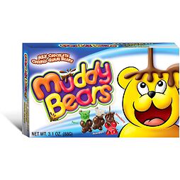 Muddy Bears želé bonbony v polevě z mléčné čokolády 88 g