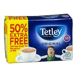 Tetley black tea bags 120 s 50 % 375 g