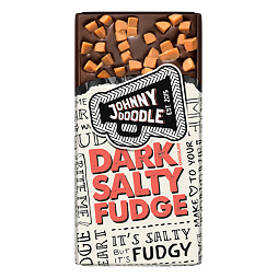 Johnny Doodle hořká čokoláda s příchutí slaného fondánu 150 g