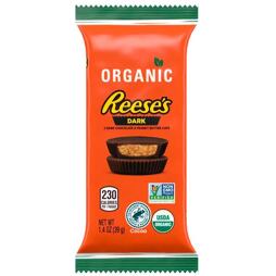 Reese's Organic 2 košíčky z hořké čokolády plněné arašídovým máslem 39 g