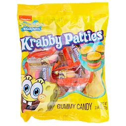 Spongebob Krabby Patties gumové bonbony ve tvaru burgerů 72 g