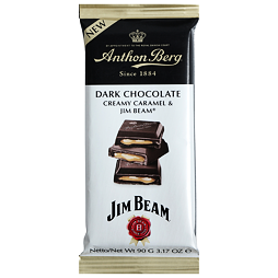 Anthon Berg dark chocolate with caramel and Jim Beam filling 90 g