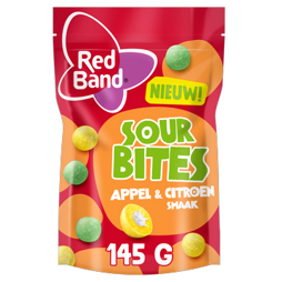 Red Band sour candies with fruit flavors 145 g