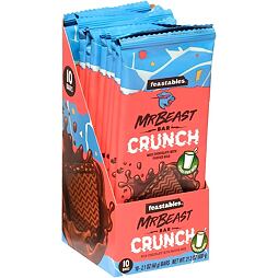 Feastables MrBeast Crunch milk chocolate with puffed rice 60 g Whole pack 10 pcs