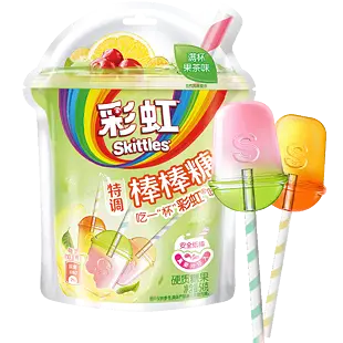 Skittles Asia lollipops with bubble tea flavor 54 g