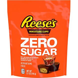 Reese's mini čokoládové košíčky bez cukru plněné arašídovým máslem 144 g