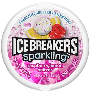 Ice Breakers šumivé mentolky s příchutí maliny a citronu 42 g