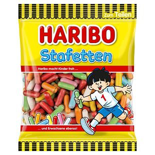 Haribo DE Stafetten lékořicové dražé s ovocnými příchutěmi 160 g