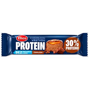 Emco CZ Proteinová tyčinka s náplní čokoláda a karamel 45 g