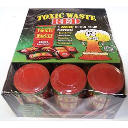Toxic Waste Red Sour Candy 42 g Celé Balení 12 ks
