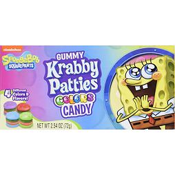 Spongebob chewy candies in the shape of colorful hamburgers 72 g