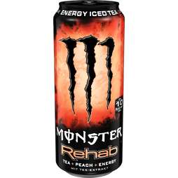 Monster Rehab carbonated energy drink with peach tea flavor 500 ml