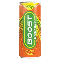Boost Energy energetický nápoj s příchutí exotického ovoce 250 ml PM