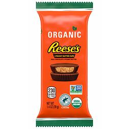 Reese's Organic 2 čokoládové košíčky plněné arašídovým máslem 39 g