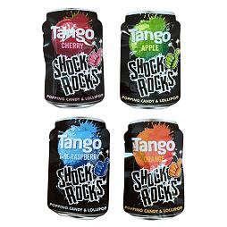 Tango Shock Rocks lízátko s praskacími bonbonky s ovocnou příchutí 1 ks 13 g