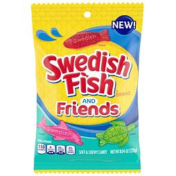 Swedish Fish and Friends žvýkací bonbony ovocných příchutí 228 g