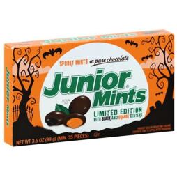 Junior Mints Spooky bonbonky s náplní s příchutí máty v mléčné čokoládě 99 g