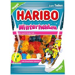 Haribo Winter Heroes gumové bonbony ovocných příchutí ve tvaru zvířátek 175 g