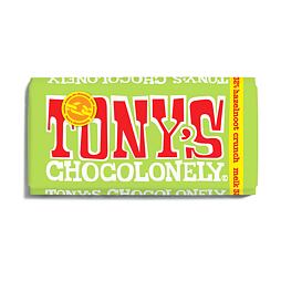 Tony's mléčná čokoláda s kousky sušenek a náplní s příchutí lískových ořechů 180 g