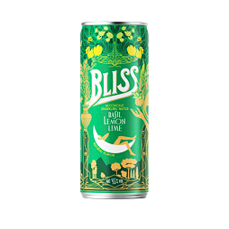 Bliss basil and lime alcoholic mineral water 4.5% 330 ml