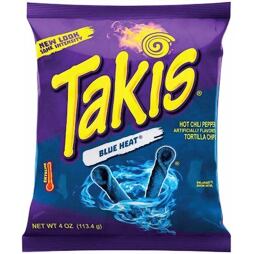 Takis Blue Heat corn chips with chili pepper flavor 113.4 g