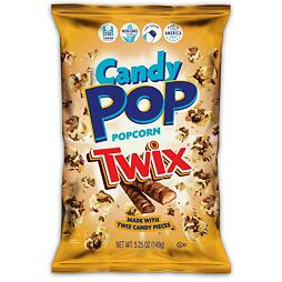 Candy Pop sladký popkorn s kousky sušenky Twix s mléčnou čokoládou 149 g