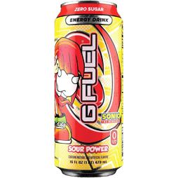 G FUEL Knuckles carbonated energy drink with the flavor of sour raspberry candies 473 ml