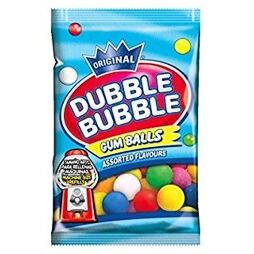 Dubble Bubble kulaté barevné žvýkačky s příchutí tutti frutti 90 g