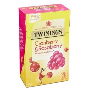 Twinings fruit tea with cranberry and raspberry flavor 20 pcs 40 g