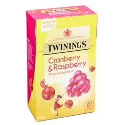 Twinings ovocný čaj s příchutí brusinek a malin 20 ks 40 g