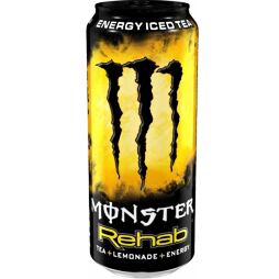 Monster Rehab energy drink with lemonade flavor with sugars and sweeteners 500 ml
