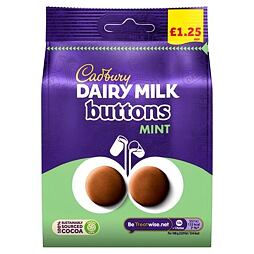 Cadbury Buttons čokoládové knoflíčky s příchutí máty 110 g