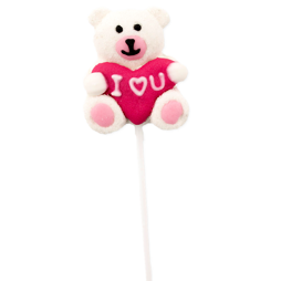 Jelly Bear Pop lízátko ve tvaru medvídka se srdcem 18 g