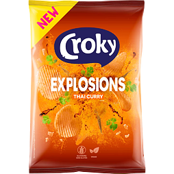 Croky Explosions chipsy s příchutí thajského kari 150 g