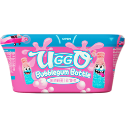 Uggo sour chewing gum candies in the shape of a bottle with chewing gum flavor 200 g