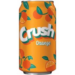 Crush carbonated drink with orange flavor 355 ml