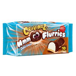 Jouy & Co Flurries sušenky plněné marshmallow s příchutí čokolády 120 g