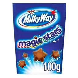 Milky Way Magic Stars mléčná čokoláda ve tvaru hvězdiček 100 g