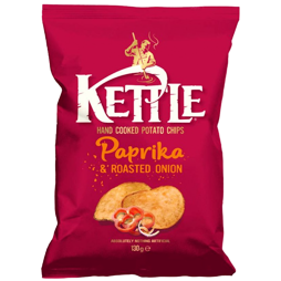 Kettle chipsy s příchutí papriky a pečené cibulky 130 g