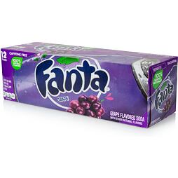 Fanta grape carbonated soda 355 ml Whole pack of 12