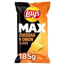 Lay's Max bramborové chipsy s příchutí cibule a sýru čedar 185 g