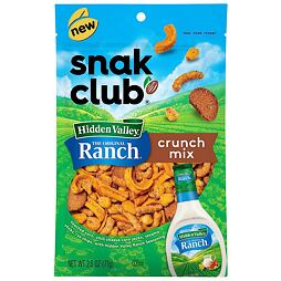 Snak Club kukuřičný snack s příchutí dresinku Ranch 71 g