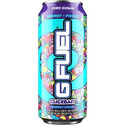 G FUEL Clickbait carbonated energy drink with cherry and pomegranate flavor 473 ml