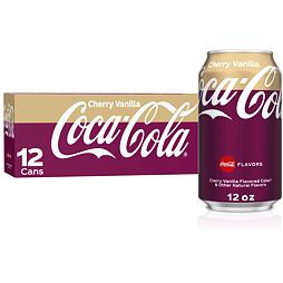 Coca-Cola sycený nápoj s příchutí třešně a vanilky 355 ml Celé Balení 12 ks