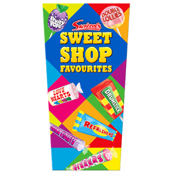 Swizzels Sweet Shop Favourites mix šumivých bonbonků a lízátek s ovocnými příchutěmi 324 g