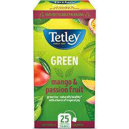 Tetley green tea with mango and passion fruit flavor 25 pcs 50 g