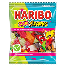 Haribo sour chewing candies in the shape of lightning bolts 140 g PM
