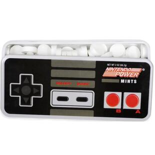 Boston America Corp mint flavored candies in a box shaped like a Nintendo controller 57g