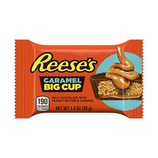 Reese's košíček plněný arašídovým máslem a karamelem s polevou z mléčné čokolády 39 g