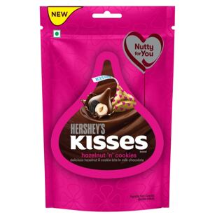 Hershey's Kisses pusinky z mléčné čokolády s kousky lískových oříšků a sušenek 100,8 g